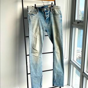 All Saints Cigarette Distressed Wash Skinny Jean